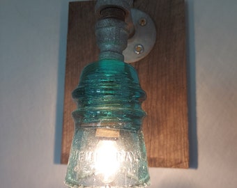 Glass Insulator Wall Light