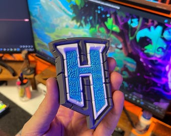 Hytale Logo Magnet - 3D Printed Fan Art - Gamer Fridge Magnet - Sandbox RPG Gift - Gaming Setup Decor - Hytale Merch
