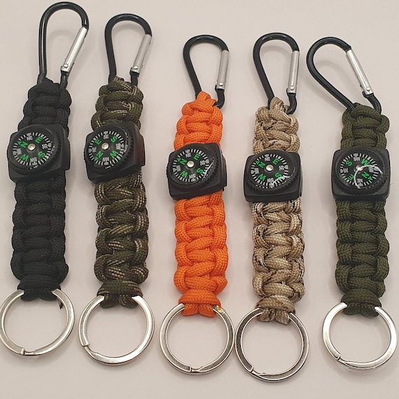 Paracord Compass Keyring Survival Lanyard, Keychain, Outdoor Gear