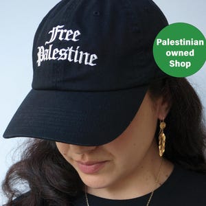 Free Palestine Baseball Cap Palestine Hat Black Cotton Baseball Cap Palestinian Owned 1948 Hat Palestine Hat Palestinian Owned Shop