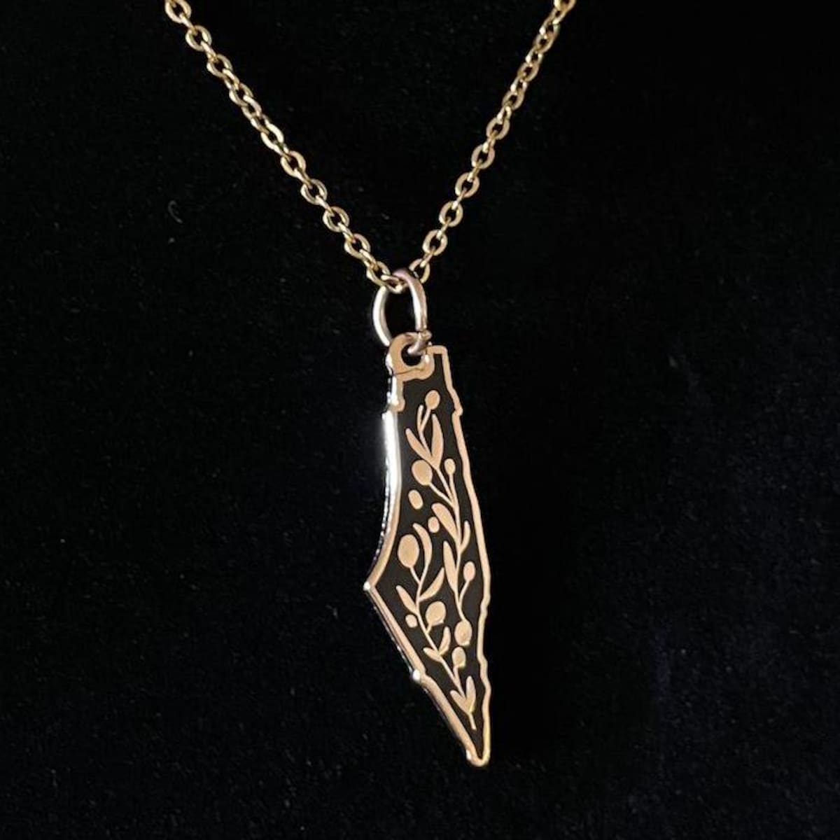 Map of Palestine Necklace 14k Gold Plated With 18k Gold Plated Chain Falastin Pendant Gift With Olive Branch Design Palestinian Gift Jewelry - Etsy