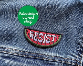 Palestine Patch Watermelon Resist Iron on Patch for Jackets and Pants Free Palestine Watermelon Patch Palestine Palestinian owned Donation