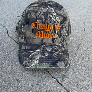 Camo Chinga La Migra baseball cap abolish ice hat image 5