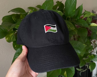 Palestinian Flag Hat Cotton Palestine Cap Palestinian flag Accessory for men and women Embroidered Palestinian Flag Palestinian Owned