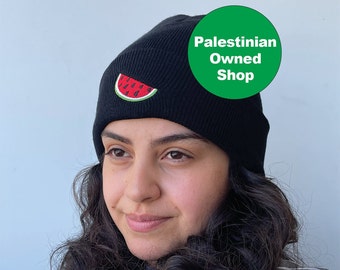 Bonnet Palestine pastèque Bonnet Palestine gratuit Bonnet pastèque brodé pour soutenir la Palestine et faire un don à Gaza Idée cadeau Palestine