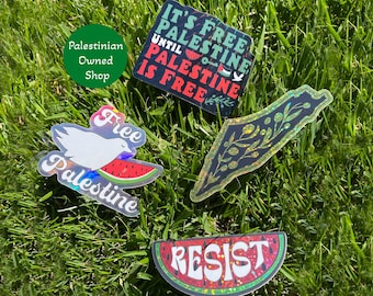 Palästina Stickers Pack 4er Pack Palästina Aufkleber Hochwertige Wetterfeste Aufkleber für Palästina Unterstützung Kostenlose Palästina Aufkleber Widerstand