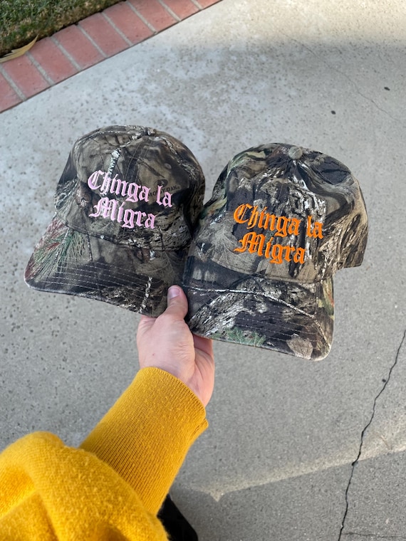 Camo Chinga La Migra baseball cap abolish ice hat