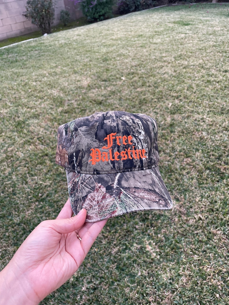 Kamuflaż z różową czapką baseballową Free Palestine Modna czapka baseballowa inspirowana Midwest Princess Czapka w stylu Camo Oak w stylu mchu z 1948 r. Czapka Trucker Orange