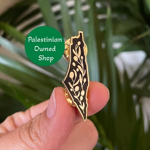 Palestine Map Enamel Pin Free Palestine Pin for Palestine gift Palestine Flag Pin For Palestine Solidarity Palestinian Owned image 9