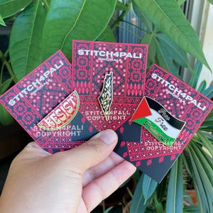 Palestine pins Free palestine hard enamel pins metal high quality original map of palestine pin Palestinian flag pin watermelon resist pin
