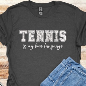 Retro Tennis T-Shirt: Minimalist Varsity Tee, Sporty Gift