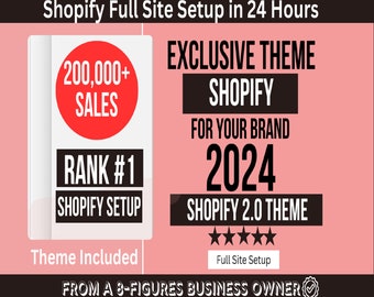 Shopify Full Site Setup in 24 Hours + Theme Included