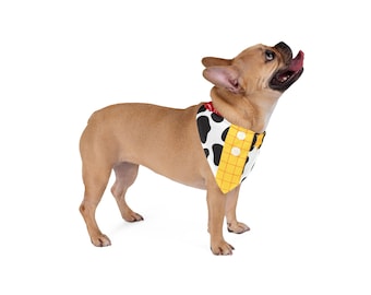 Woody Toy Story Sheriff Dog Bandana Costume | Halloween Pet Bandana | Cowboy Dog Costume | Dog Bandana | Western Dog Outfit