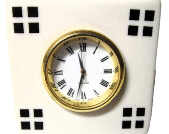 Porcelain Desk Clock from Horizon Porcelain and Made in Scotland