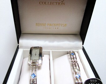 Rennie Mackintosh Inspired Henley Collection Watch and Bracelet Set in Presentation Gift Box