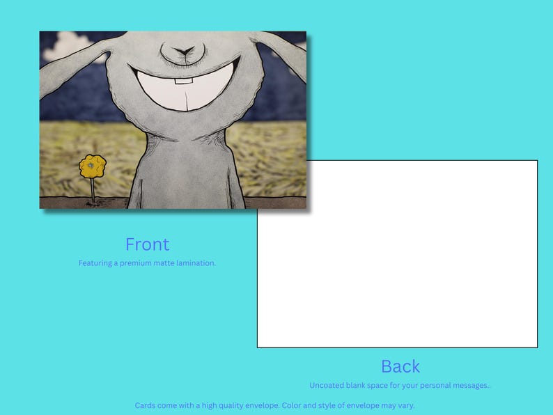 Whimsical Illustrated Notecard Set – Quirky Storybook Art Cards with Colored Envelopes bild 3