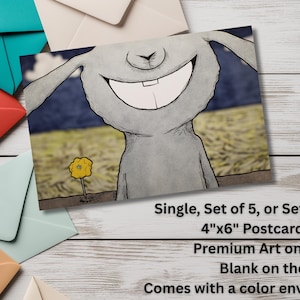 Whimsical Illustrated Notecard Set – Quirky Storybook Art Cards with Colored Envelopes bild 2
