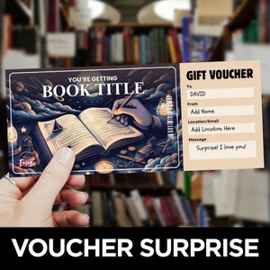 Book Voucher Template, Printable Books Coupon, Books Gift Certificate, Book Ticket, Bookstore Gift Card, Books Lovers