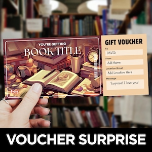 Sjabloon boekvoucher, coupon afdrukbare boeken, boekencadeaubon, boekenticket, boekwinkelcadeaubon, boekenliefhebbers