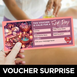 Bon spa, bon salon de beauté, bon massage, modèle de coupon spa, chèque-cadeau spa à imprimer, carte-cadeau spa