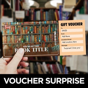 Plantilla de vale de libro, cupón de libros imprimible, certificado de regalo de libros, boleto de libro, tarjeta de regalo de librería, amantes de los libros