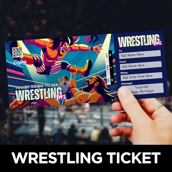 Printable Wwe Tickets Etsy