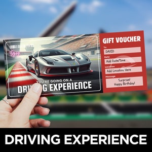 Fahrerlebnisticket, Fahren Supersportwagen Gutschein Vorlage, Erlebnis Geschenk, Fahrlehrer, Fahren lernen, Rennauto