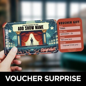 Theatre Ticket, Theatre Voucher, Show Tickets, Event Surprise, Gift Voucher, Event Tickets, Musical Ticket, Comedy Show