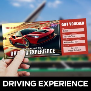 Fahrerlebnisticket, Fahren Supersportwagen Gutschein Vorlage, Erlebnis Geschenk, Fahrlehrer, Fahren lernen, Rennauto