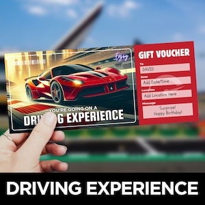 Fahrerlebnisticket, Fahren Supersportwagen Gutschein Vorlage, Erlebnis Geschenk, Fahrlehrer, Fahren lernen, Rennauto
