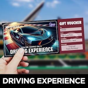 Fahrerlebnisticket, Fahren Supersportwagen Gutschein Vorlage, Erlebnis Geschenk, Fahrlehrer, Fahren lernen, Rennauto