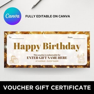 Sjabloon cadeaubon, cadeaubon ontwerp, afdrukbaar evenementticket, sjabloon cadeaubon, zakelijke voucher