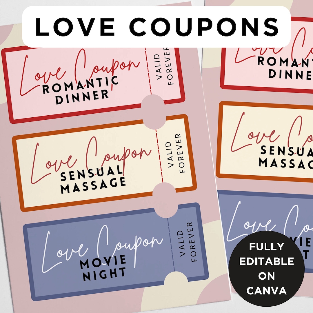 Love Coupons Template, Love Coupons for Him-her, Relationship Coupons ...