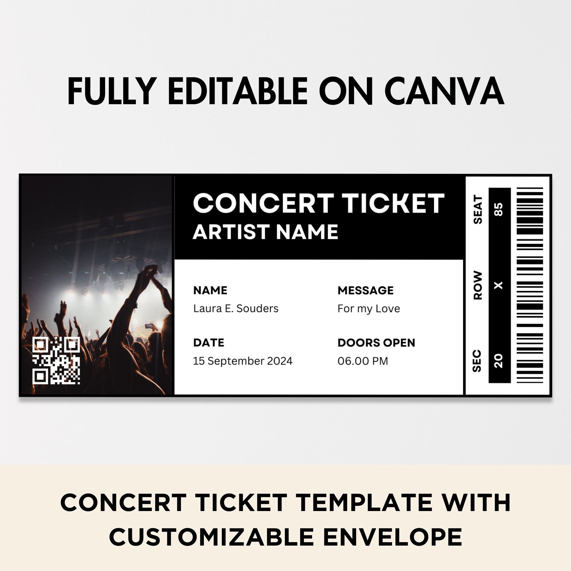 Concert Ticket Template Happy Birthday Concert Ticket Template