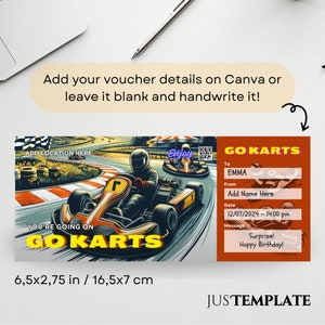 Go Kart Ticket, Go Kart Racing, Go Karting, Racing Ticket , Race Car ...