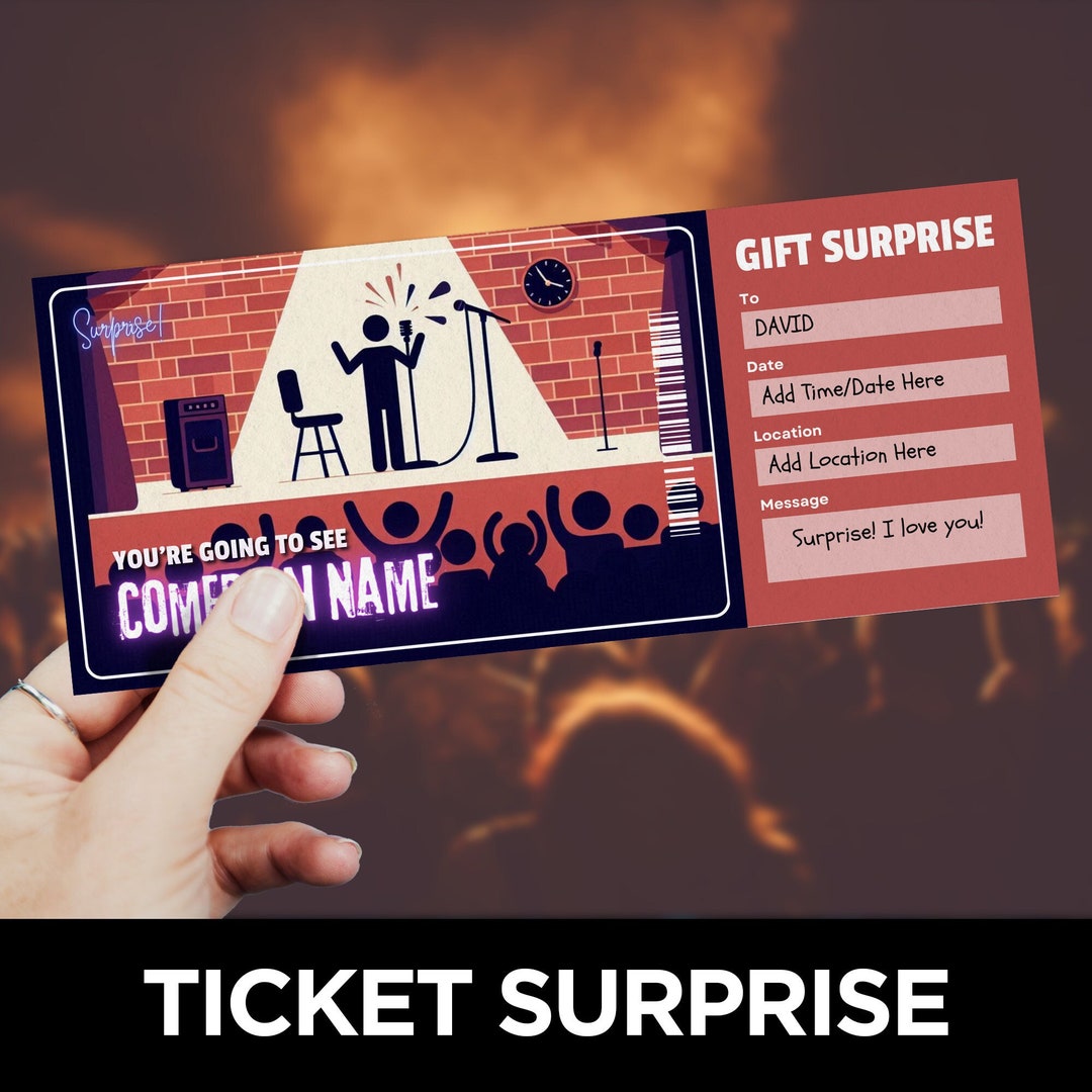 Comedy Show Ticket Template, Stand up Comedy, Event Ticket, Theater Comedy Show Ticket Template, Stand up Comedy, Event Ticket, Theater