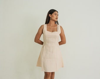 Classic Linen Dress / Elegant Linen Dress / Summer Linen Dress