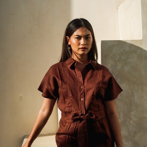 Classic Linen tops / Women Linen Top / Linen Shirt Women image 1