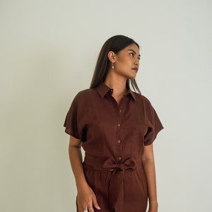 Classic Linen tops / Women Linen Top / Linen Shirt Women image 8