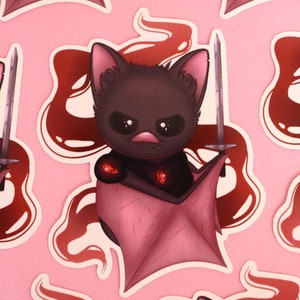 Cassian van ACOTAR geïnspireerde vleermuissticker / Fantasy Book Reader cadeau / booktok / Night Court