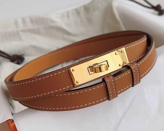 Compre 1 y obtenga 1 cinturón dorado gratis para mujer - Cinturón dorado, cinturón de cuero, cinturón de cuero, cinturón para vestidos, cinturón de diseñador, regalo para ella