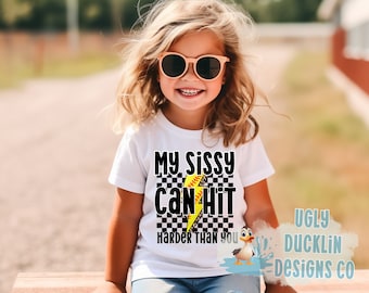 Sissy Softball Design PNG, Sister Sublimation (Digital Download)