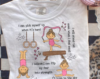 Gymnastics PNG Gymnastics Affirmations Digital Download Gymnast Sublimation