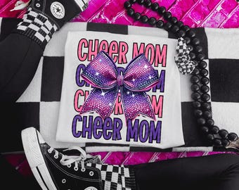 Cheer Mom Pink PNG Cheer digitale download Cheerleader-sublimatie
