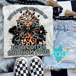 Iced Coffee PNG Coffee Digital Download Boho Sublimation