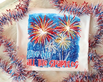 Sparkles 4th of July PNG Firework Digital Download Fourth of July Sublimation