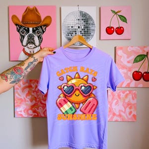 Catch Rays PNG Summer Digital Download Kids Sublimation