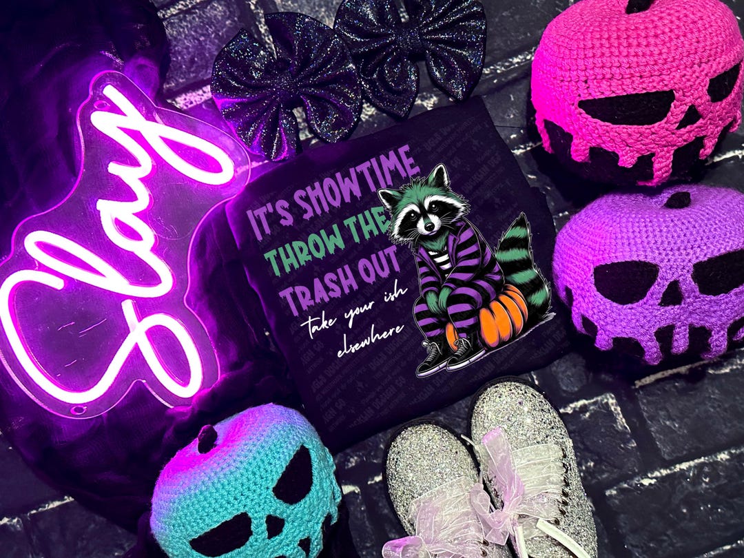 Showtime Snarky PNG Faux Spooky Digital Design Trash Panda Sublimation ...