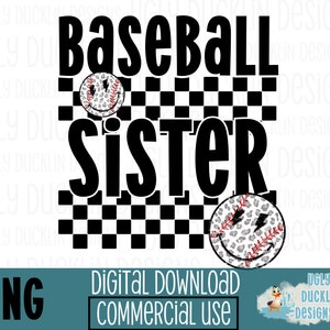 Baseball Sister PNG Baseball Digital Download Sister Sublimation