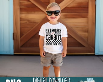 Brother Baseball PNG Baseball Digital Download Baseball Sister Sublimation